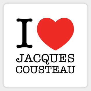 I Love Jacques Cousteau Sticker